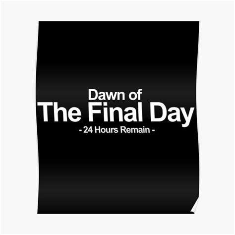 Dawn Of The Final Day 24 Hours Remain Poster By Wrestletoys Redbubble