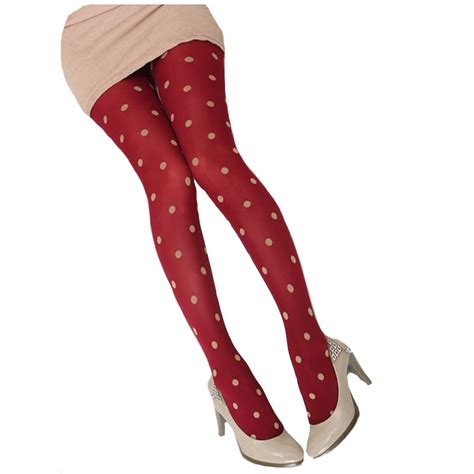 Yrrety Women Fashion Pantyhose Candy Color Hosiery Tights Big Dots