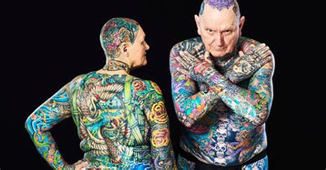 senior couple breaks world record for most tattoos on the body huffpost uk post 50