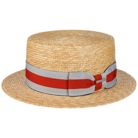 Wheat Boater Straw Hat By Stetson 6900