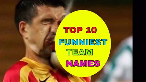 Top Ten Funny Football Team Names Youtube