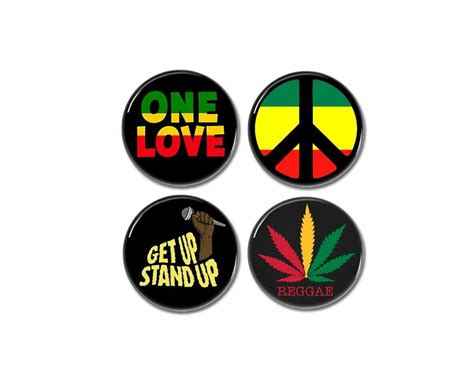 Pin Button Badge Ø25mm 1 Bob Marley Rasta Reggae Jamaique Jamaican