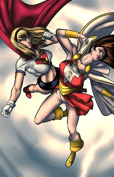 Catfight Supergirl Vs Mary Marvel By Artoftheman On Deviantart