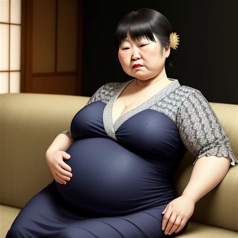 Image Converter Pretty Japanese Aunt With Big Fat Belly In Tight