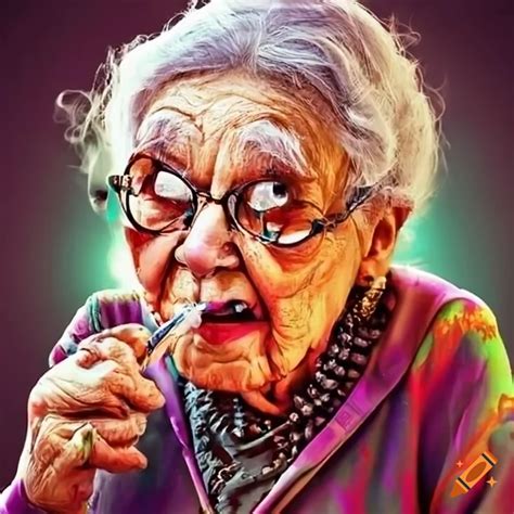 Funny Image Of A Smoking Grandma On Craiyon