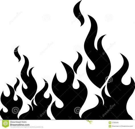 Black Flame Stock Vector Illustration Of Fire Artistic 27005566
