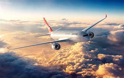 4k Airbus Plane A350 Airlines Qantas Passenger
