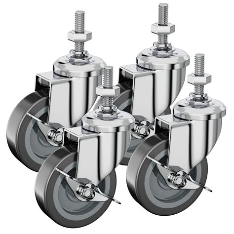 Buy Houseables Caster Wheels Casters Set Of 4 Heavy Duty Screw