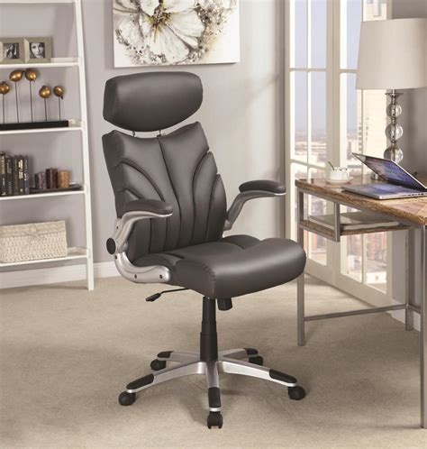 Jazlo leather push back recliner, created for macy's. Grey Leather Office Chair - Steal-A-Sofa Furniture Outlet Los Angeles CA