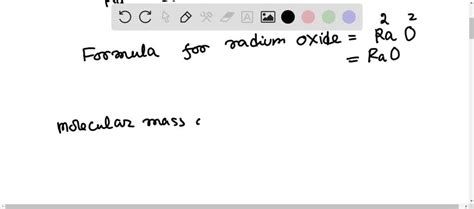 SOLVED What Is The Formula Of Radium Oxide What Is The Percentage Of