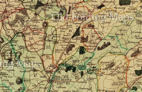 Antique County Map Of Hampshire Circa 1800
