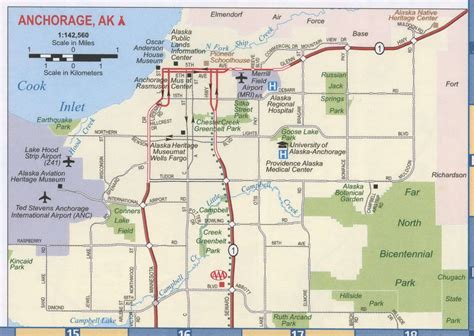 Anchorage Ak Roads Map Free Printable Map Highway Anchorage