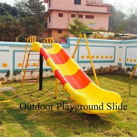 Yellow And Red Fibreglass Outdoor Playground Slide Age Group 3 10
