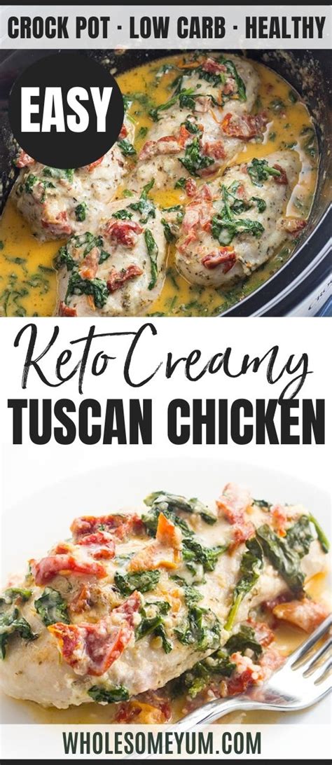 Crock Pot Creamy Tuscan Garlic Chicken Recipe Keto Recipes Dinner