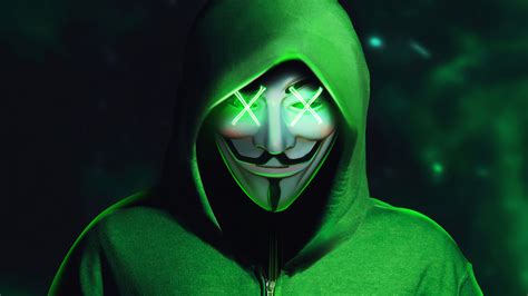 1920x1080 Green Hoodie Anonymus Mask 4k Laptop Full Hd 1080p Hd 4k