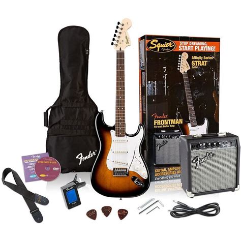 Amazon Com Squier By Fender Affinity Stratocaster Beginner Electric