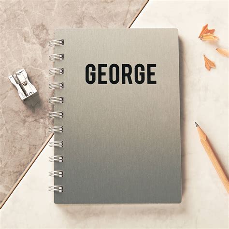 Personalised Silver Metal Name Pocket Notebook