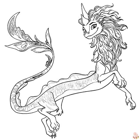 Get Creative With Sisu Raya And The Last Dragon Coloring Pages