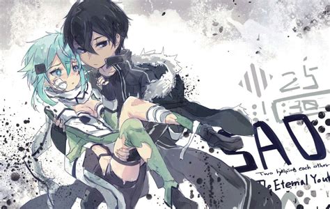 sword art online sinon e kirito anime top wallpaper