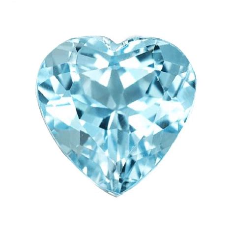 Sky Blue Topaz 6x6 Mm Heart Shape Cut Stone