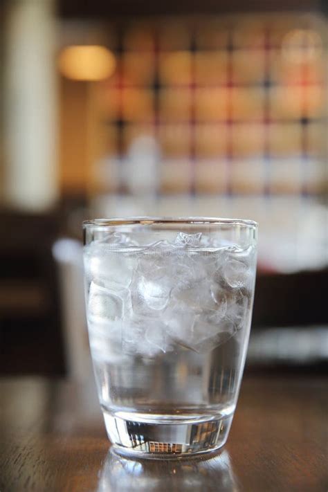 Water Glass In Restaurant Stock Image Image Of Closeup 108858943