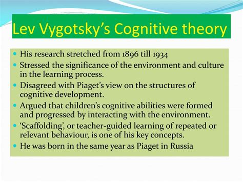 Vygotsky Theory Of Cognitive Development Ppt Vygotsky Vrogue Co