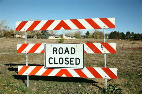 Road Closed Sign Stock Photo Image Of Hassle Danger 16171712