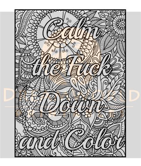 35 Adult Curse Word Printable Coloring Pages Digital Download Etsy