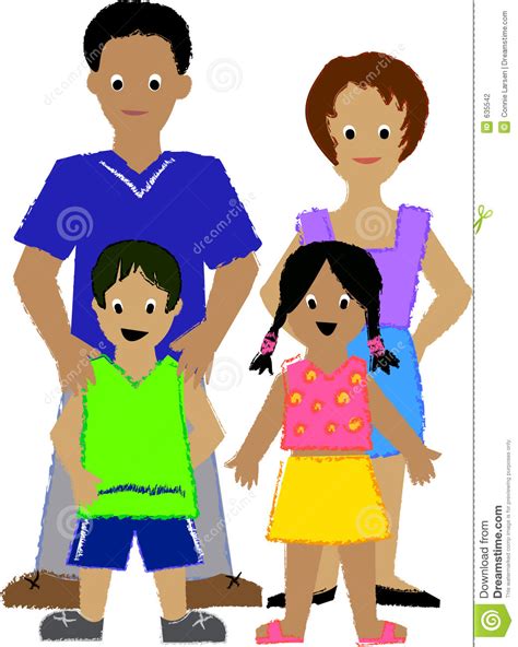 Ai系列开玩笑二 向量例证 插画 包括有 父项 父亲 愉快 动画片 妈妈 五颜六色 婴儿 图画 635542