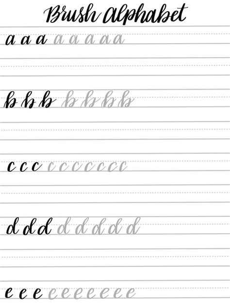 Beginner Worksheet Faux Calligraphy Practice Sheets Printable Free
