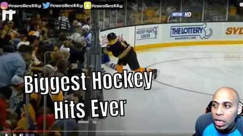 Biggest Hockey Hits Ever Reaction Youtube