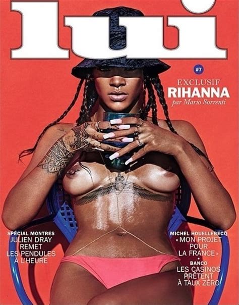 rihanna completely topless for lui magazine