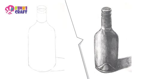 How To Draw A Bottle Pencil Drawing Tutorial Youtube