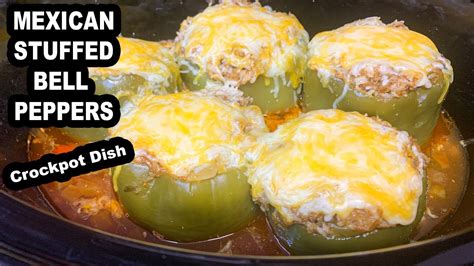 Crockpot Mexican STUFFED BELL PEPPERS STUFFED PEPPERS RECIPE YouTube