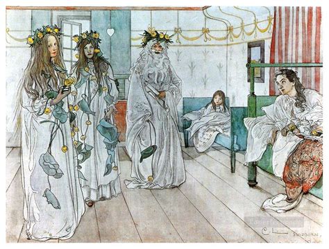 For Karin S Name Day 1899 Carl Larsson Painting In Oil For Sale