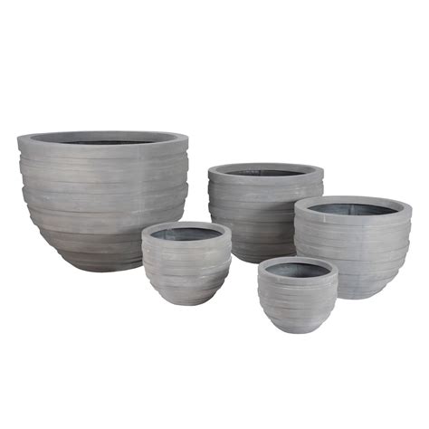 June Planter Raw Gray Xs By Phillips Collection