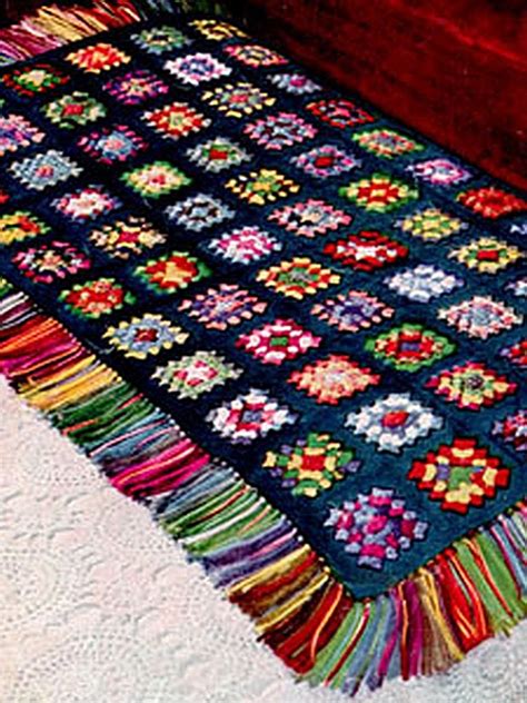 Vintage Granny Square Afghan With Fringe Free Crochet