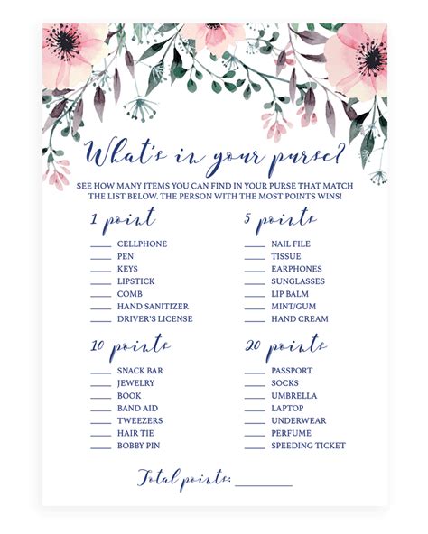 bridal shower purse game three crazy games that your guests will love