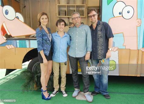 Actors Alyson Stoner And Vincent Martella Pose With Creators Jeff