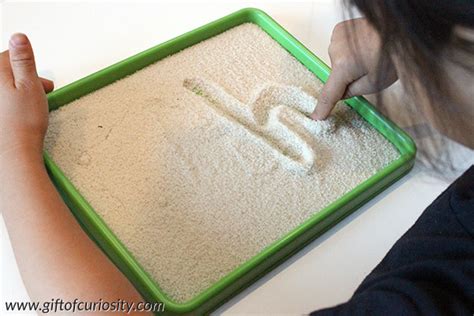 Writing Letters In A Salt Tray 101 Ways To Teach The Alphabet T