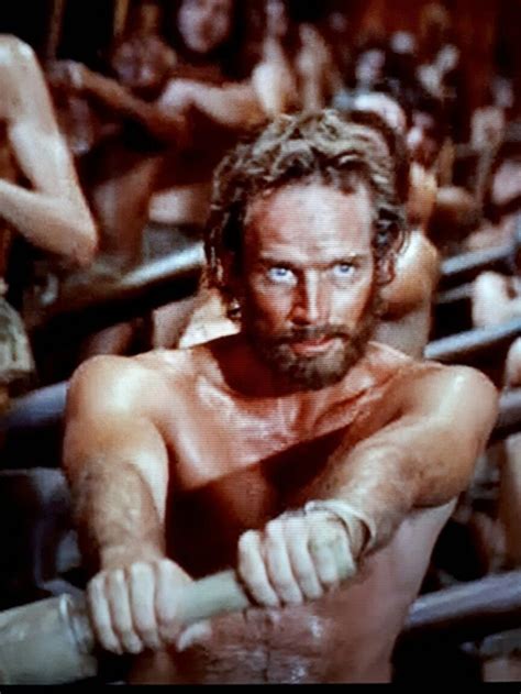 Charleton Heston The Galley Scene In Ben Hur Old Movie Stars Old Movies Christian Movies