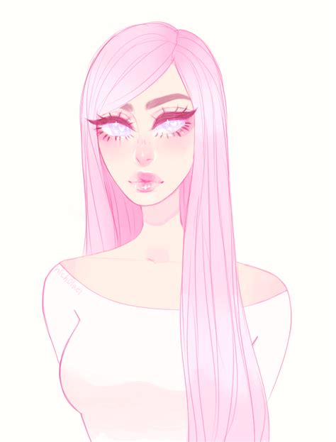 Nich0lael How To Draw Hair Pink Hair Anime Drawings
