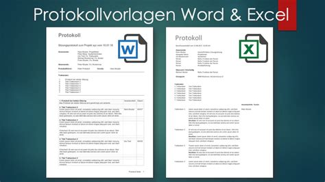 Schriftführer verein protokoll vorlage word. Protokoll Vorlage für Word und Excel | kostenlos downloaden