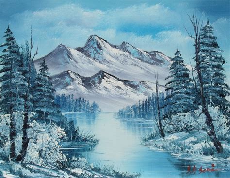 Winter Wonderland Original Oil Painting On Stretched Canvas Etsy
