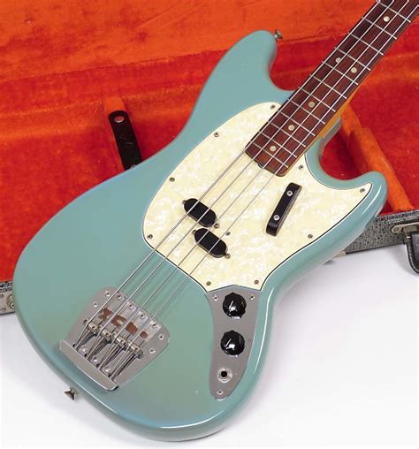 Fender Mustang Bass 1968 Daphne Blue Reverb