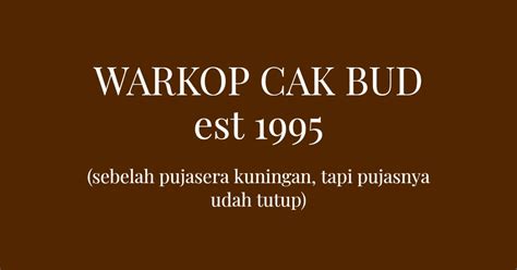 Warkop Cak Bud Gambar Edition Twitter