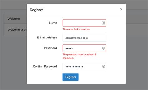 Laravel Login And Register Forms In Modal Bootstrap Popups Quick