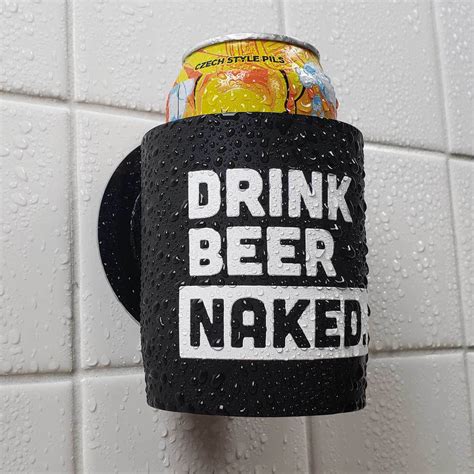 shower beer holder drink beer naked