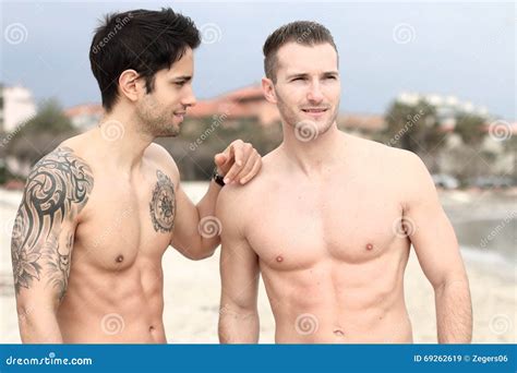 Men Two Handsome Guys On The Beach Stock Image Image Of Male