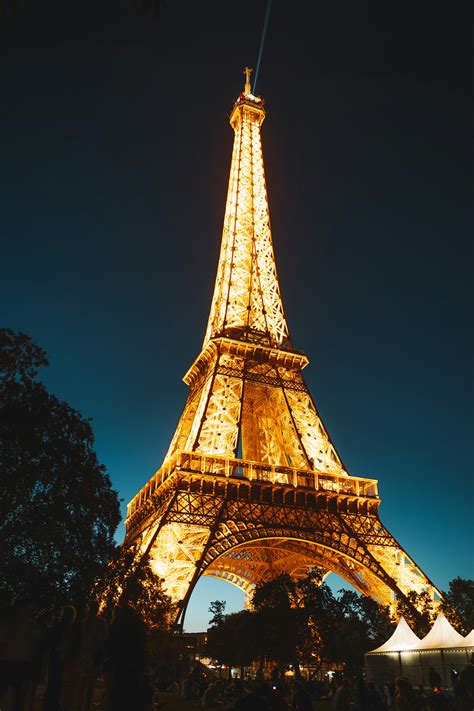 Lighted Eiffel Tower In Paris · Free Stock Photo